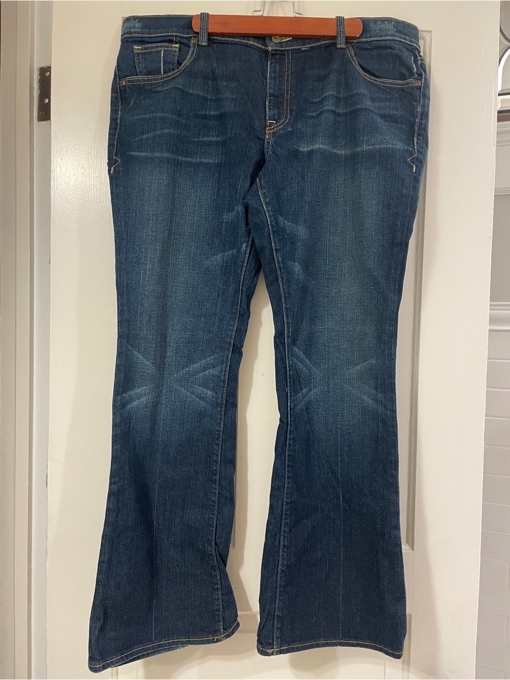 Vintage 2006 Old Navy OND Low Waist Bootcut Jeans Dark Wash Y2K Stretch - 16